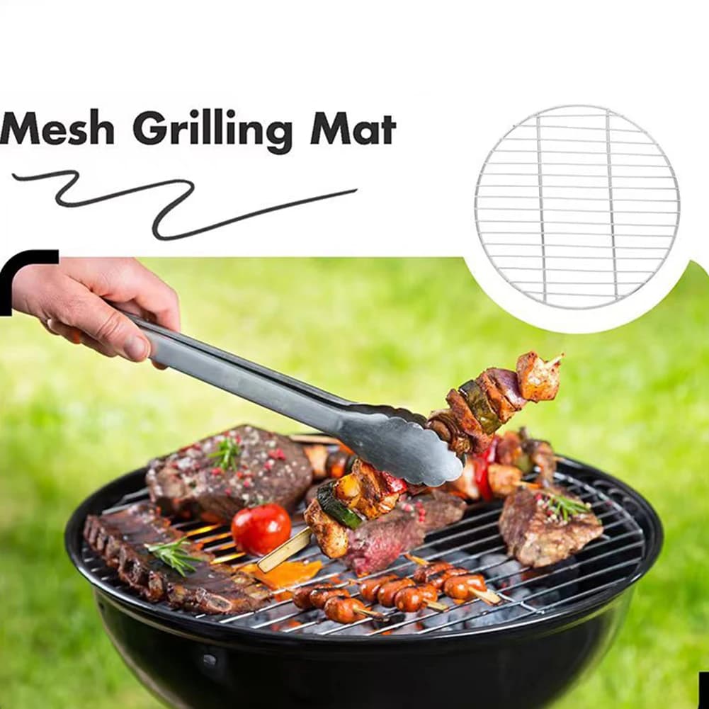 Vassoio da Forno Rotondo 43cm, Griglia per Barbecue da Campeggio, Diametro 43cm, Riscaldamento Uniforme, Utensile da Cucina per BBQ