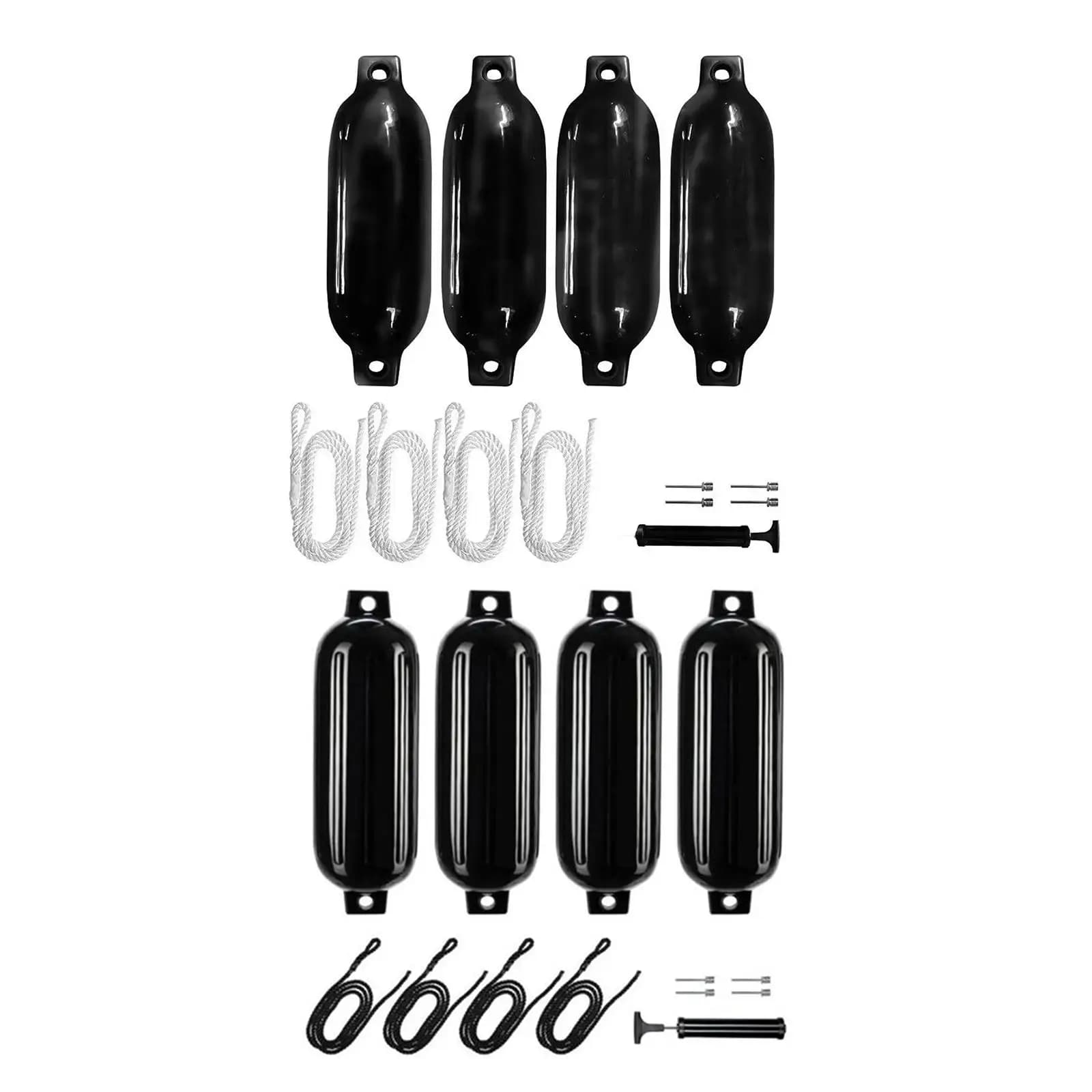 4 pezzi accessori parafango per barche marine da utilizzare per gommoni barche sportive barche a vela 1 pompa ad aria 4 aghi paraurti per barche per aggancio