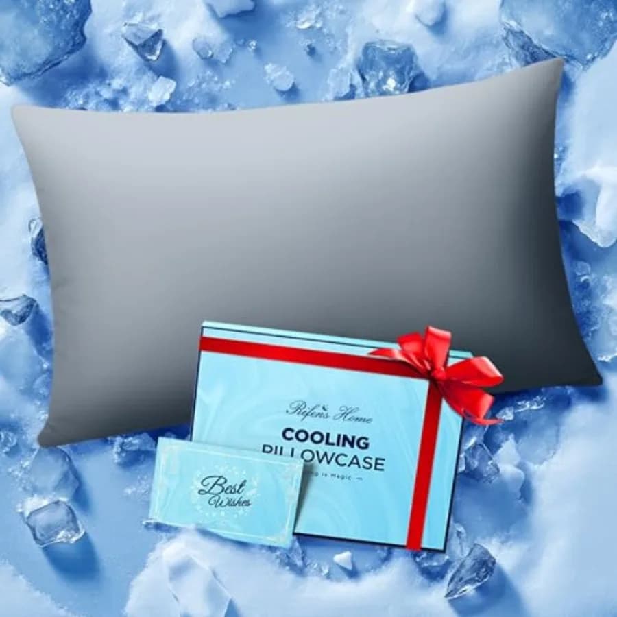 Ice Cooling Pillowcase for Hot Sleepers, Instantly Cool, Stay Cold All Night, Softer Than Silk Pillow Cases, Pillow Covers with