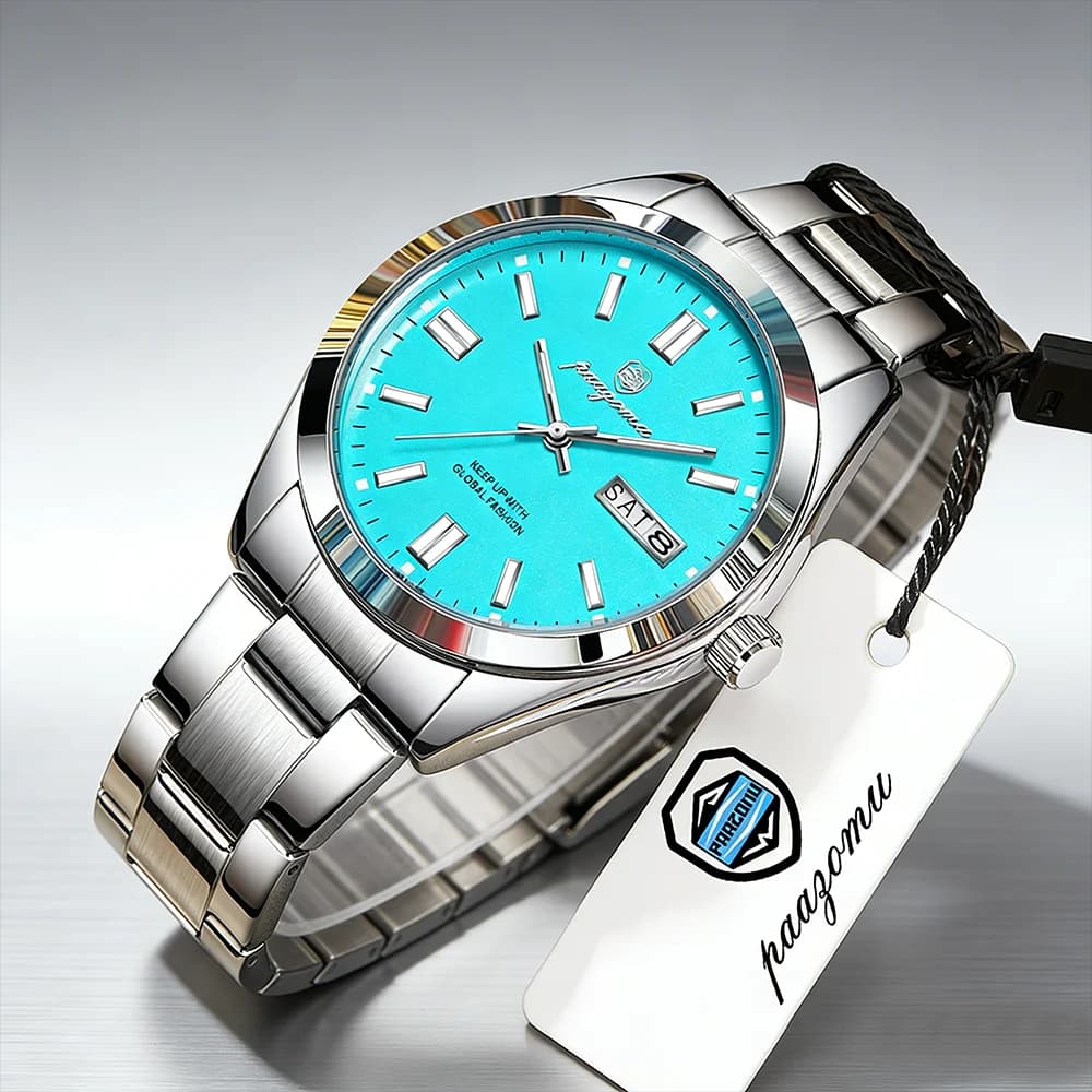 PAAZOMU 2026 Automatic Luxury Watch, Waterproof 10 Bar, Stainless Steel, Wrist Watch for Men, Sporty, Diving, Bright