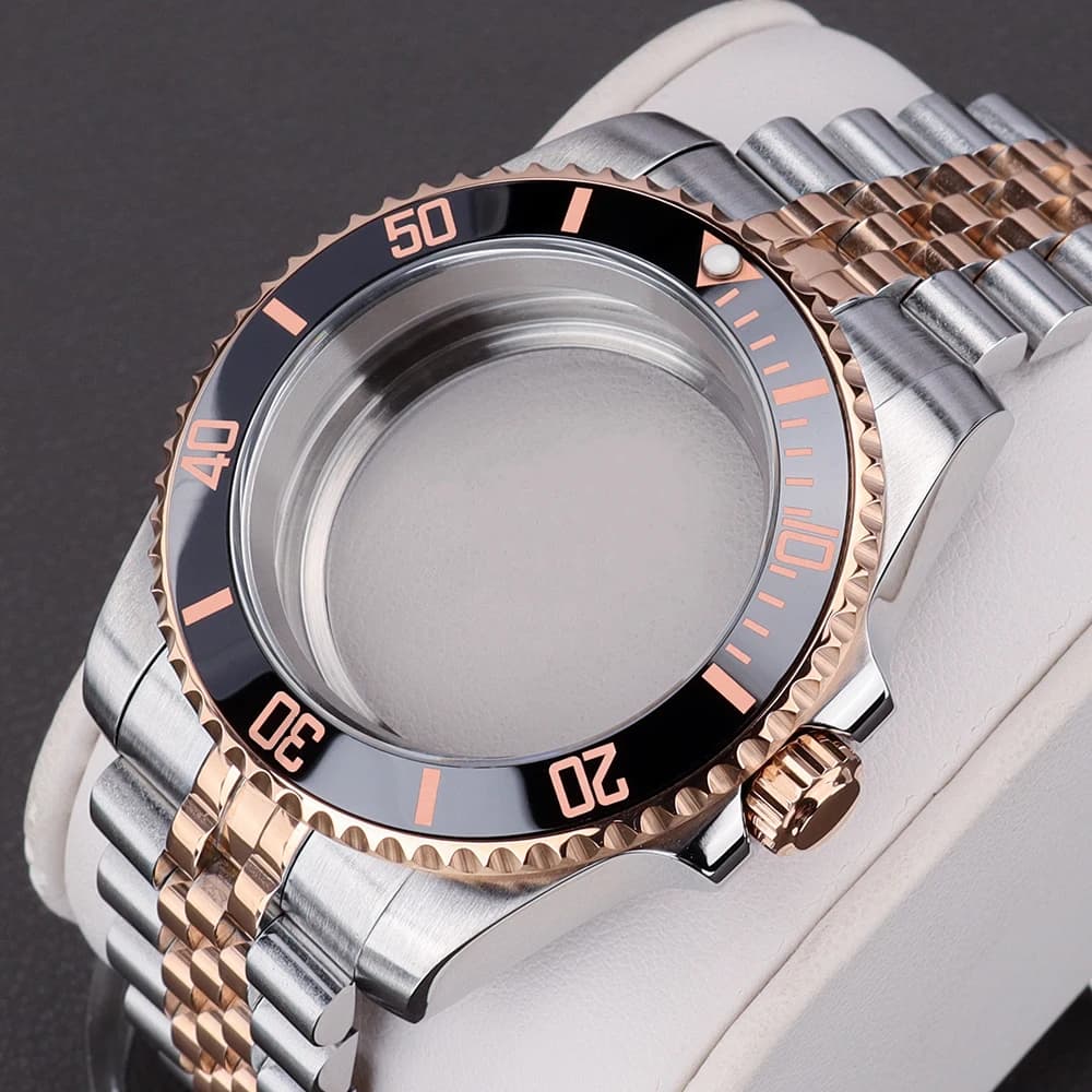 40mm Waterproof Automatic Watch Case Bracelet parts For Submariner NH35 NH36 NH34NH38 Miyota8215 Eta2824 Movement Sapphire Glass