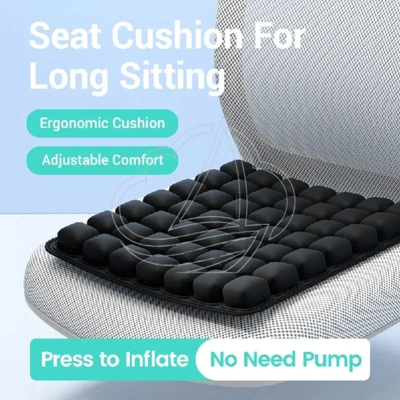 Cuscino Ergonomico Gonfiabile 3D Regolabile per Sedia, Ideale per Ufficio e Auto, per Lunghe Sedute