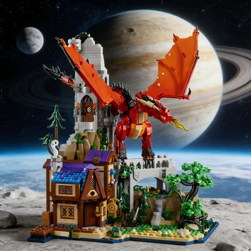2026 Nuova versione Dungeons & Dragons: la leggenda del drago rosso Regali di compleanno e feste per bambini, giocattoli da costruzione