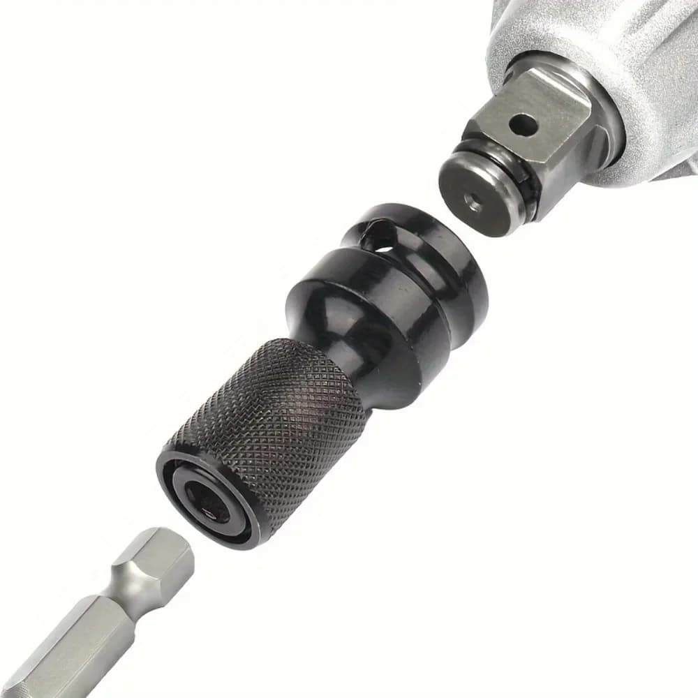 Chiave elettrica 1/2 Square Drive A 1/4 Presa Esagonale Adattatore Femmina Chiave Mandrino Convertitore Impatto Aria Estensione Strumento Pneumatico