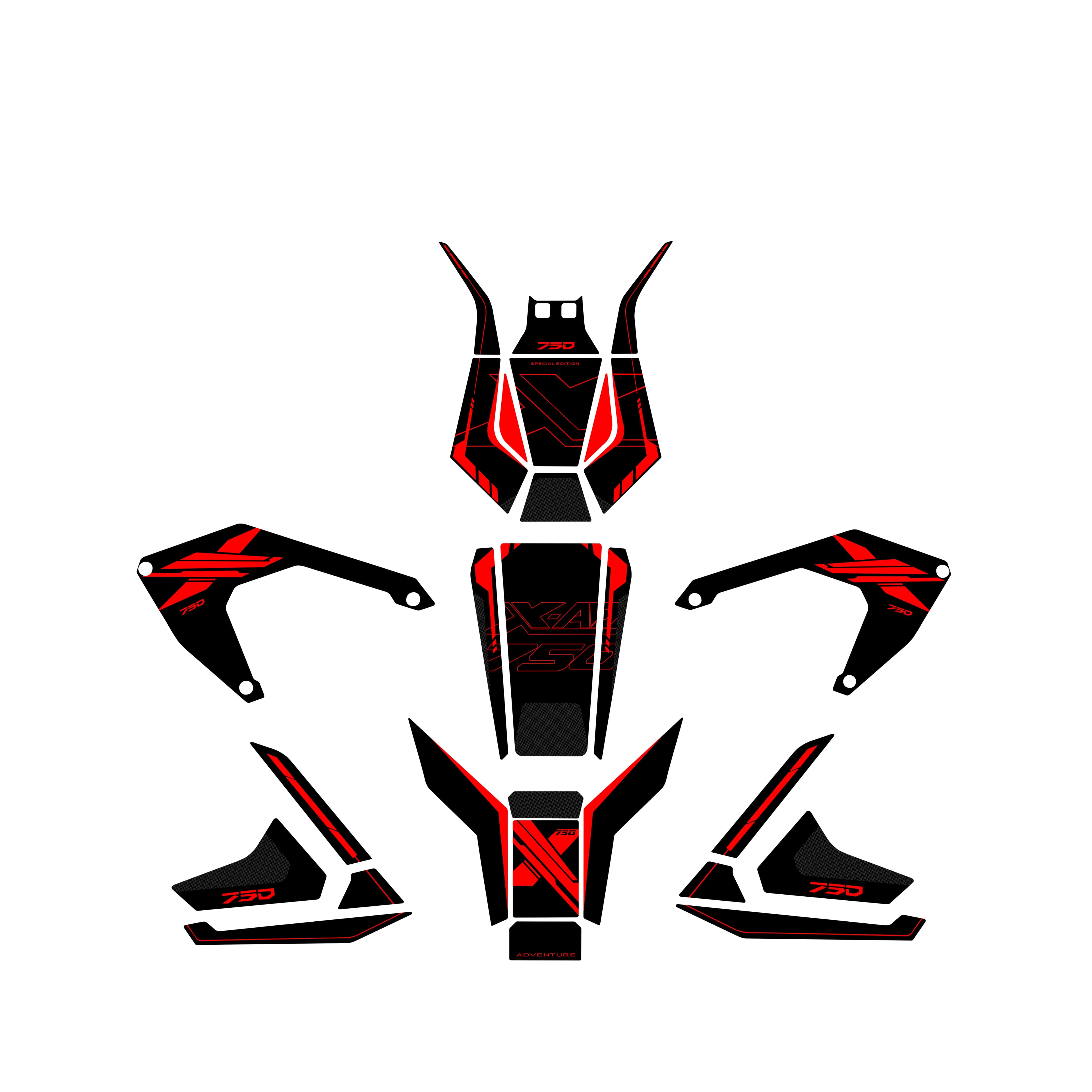 Adesivo Protettivo 3D in Gel Resina Impermeabile per Serbatoio Moto X-ADV xadv750 XADV 750 2025