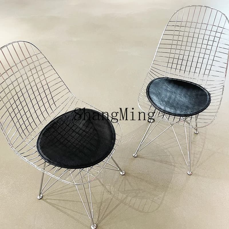DHY Metal Chair Stainless Steel Modern Cava Simple Seating Chair With Pillow