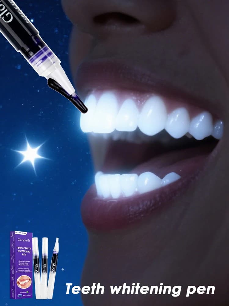 Penna sbiancante per denti istantanea viola Dentifricio per tartaro Pulizia macchia dei denti Nessuna sensibilità per una cura della carie con sorriso più bianco più brillante