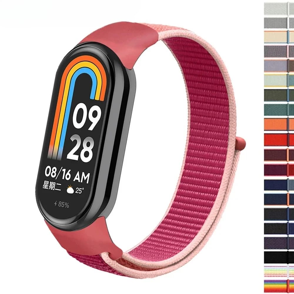 Cinturino ad anello in nylon con cinturino in velcro adatto per cinturino Xiaomi Miband 8/9