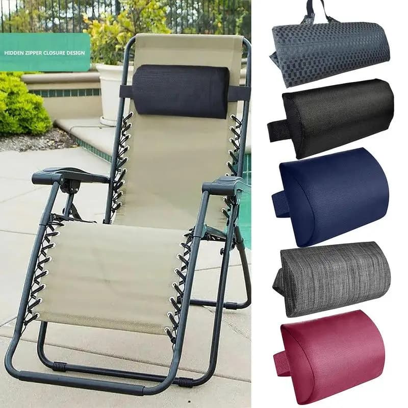 1/2 pezzi cuscino per lettino da giardino cuscino per il collo poggiatesta reclinabile sedia da spiaggia cuscino da campo terrazza poltrona lounge pausa pranzo cuscino di riposo