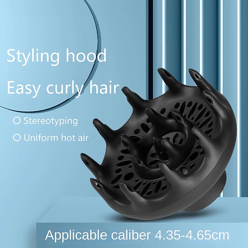 Soffiatore per cofano con copertura per diffusore per asciugacapelli adatto per ugello da 4 ~ 4.5cm diametro dell'asciugacapelli strumenti per lo Styling ricci per parrucchieri