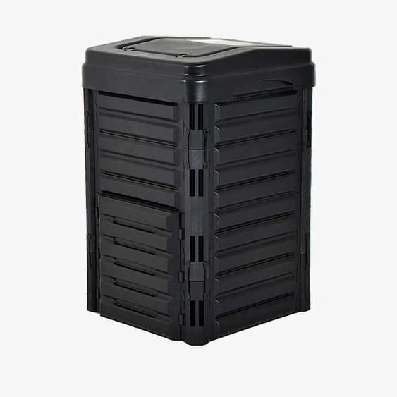 Contenitore per Compostaggio da Giardino in Plastica Resistente da 336 Litri per Riciclaggio Esterno