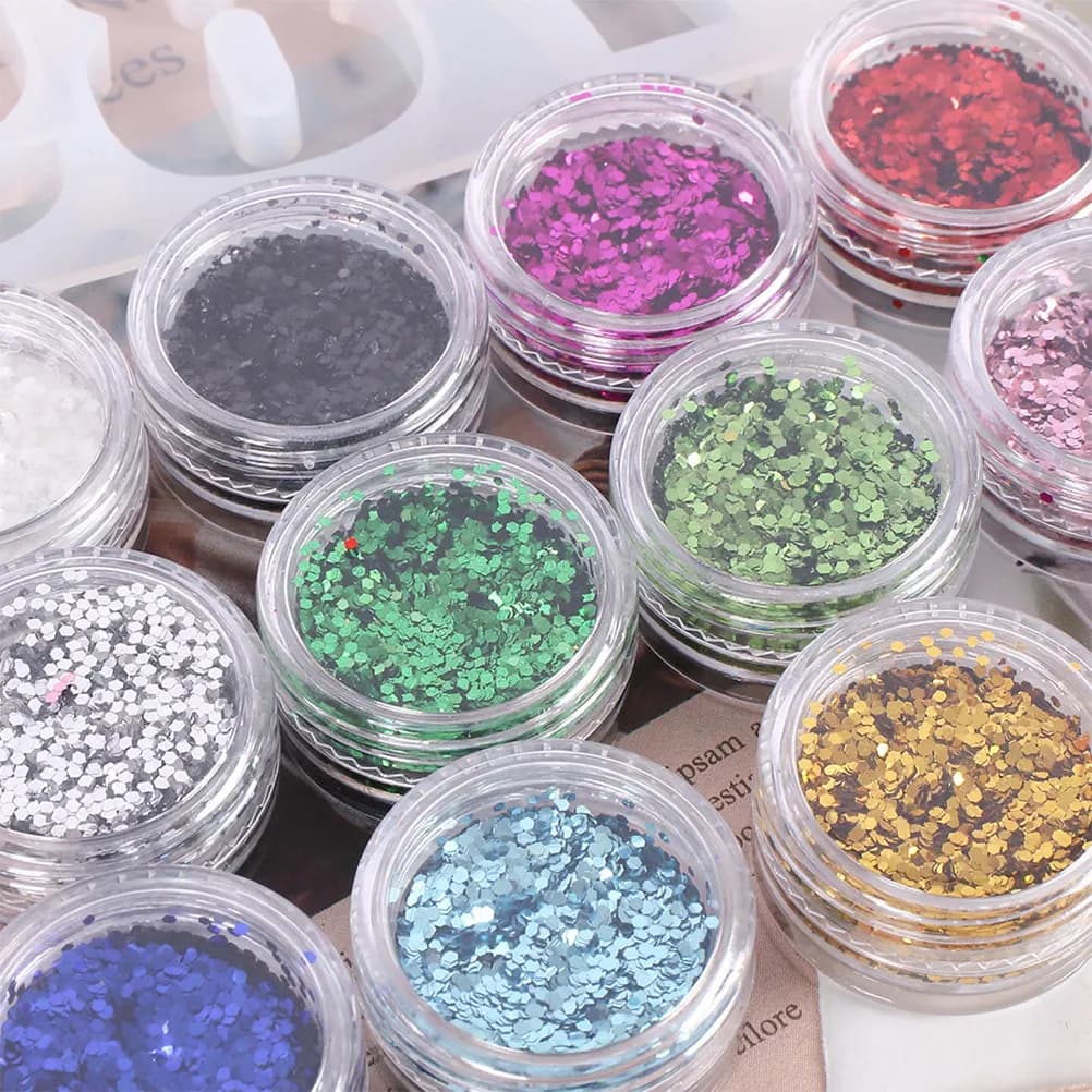Set di 106 Stampi in Silicone per Gioielli Fai-da-Te, Stampi in Resina per Lettere e Numeri, 12 Scatole di Paillettes, Strumenti per Unghie, Anelli, Portachiavi e Artigianato