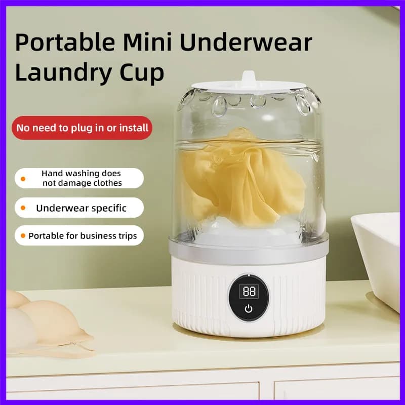 Mini Lavatrice Elettrica Portatile per Casa, Strumento per Lavare Biancheria Intima, Calzini, Vestiti per Animali Domestici, Ideale per Viaggi