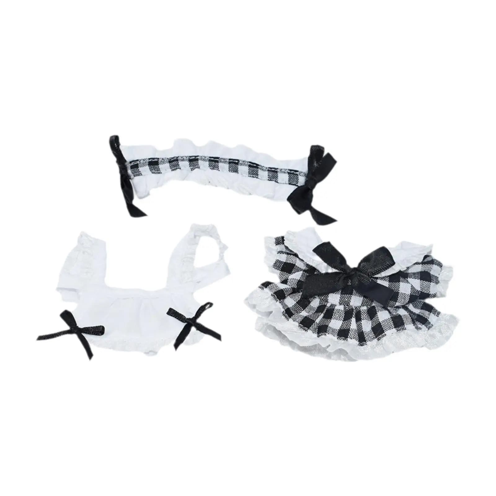 Completo Abito in Morbido Cotone da 17 cm per Bambole, Vestito di Design per Giocattoli con Giunti a Sfera e Case delle Bambole
