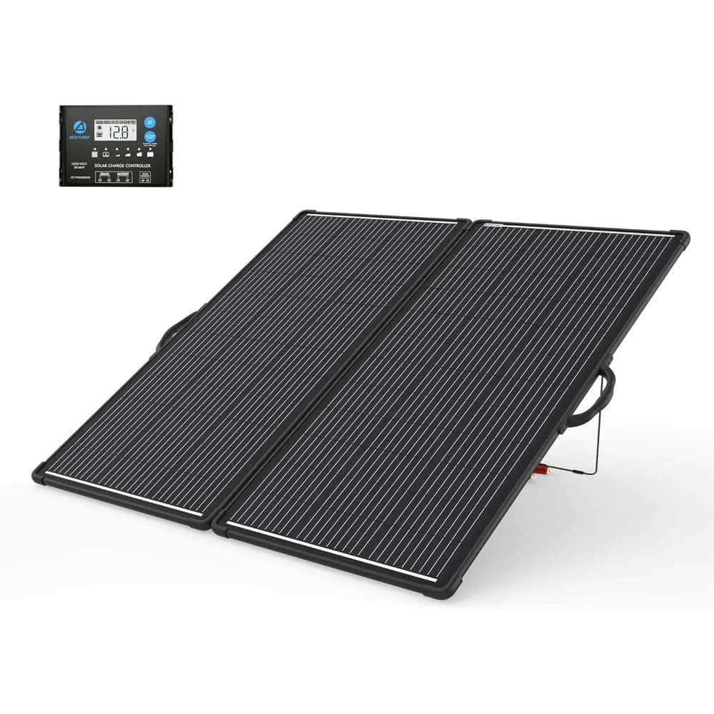Kit Pannello Solare Portatile 200W con Regolatore Impermeabile 20A, Batteria 12V per Camper, Roulotte, Nautica, Personalizzabile