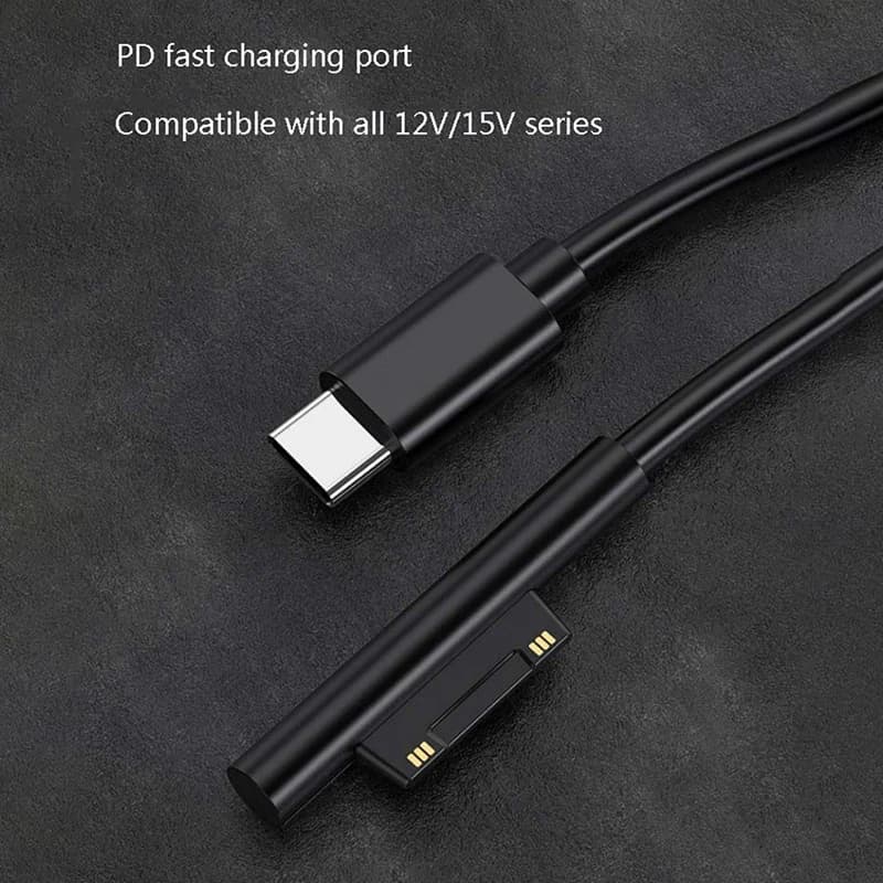 1 pcs new USB type C fast charging power supply for Microsoft Surface Pro 7 3 4 5 6 15V 3A PD Charger Adapter Cable for Tablet
