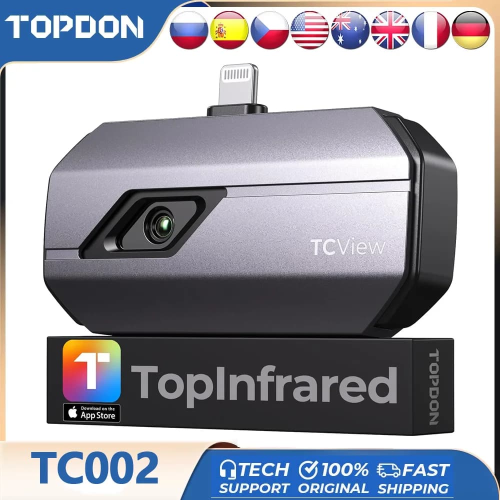 Termocamera a Infrarossi TOPDON TC002/TC002C DUO per Smartphone iOS, Misurazione Termografica 256*192 per OEM/ODM