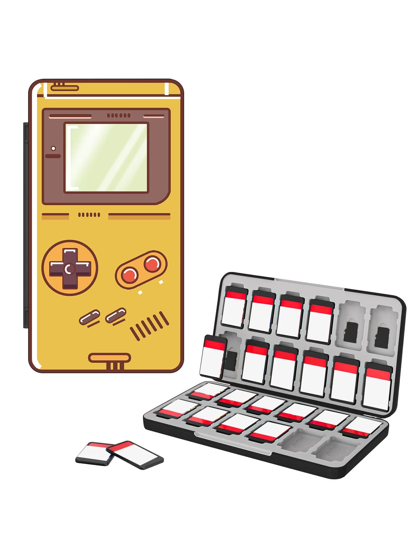 Adatto per Switch, Lite/OLED /ns 24 slot per giochi e 24 slot per schede Micro SD Custodia per porta carte da gioco