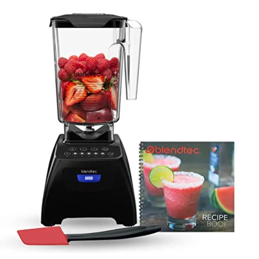 Set frullatore da cucina con caraffa WildSide+, spatola Spoonula, libro di ricette: modello classico nero da 90 oz (575) per frullati e alimenti
