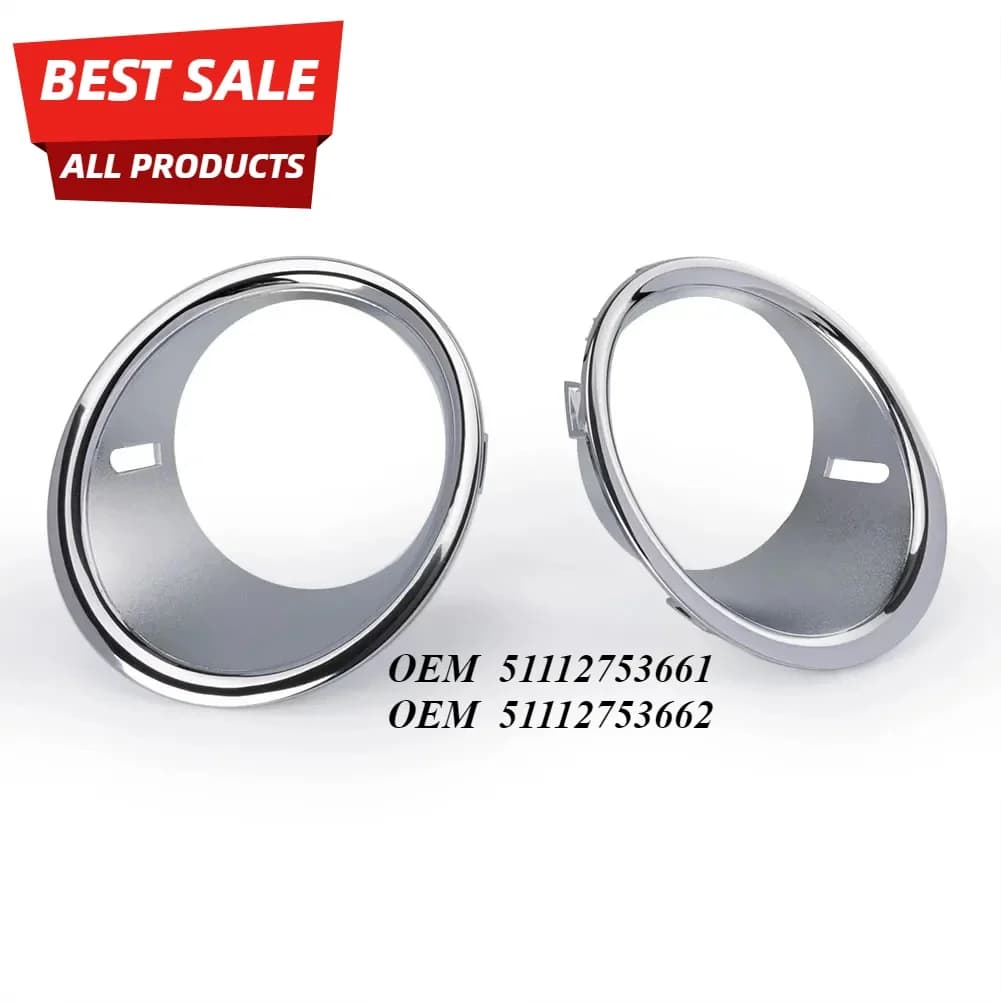 OEM 51112753661 51112753662 Copertura dell'anello di rivestimento cromato della lampada fendinebbia anteriore per BMW per Mini Cooper R55 R56 R57 Veicoli a benzina Nuovo