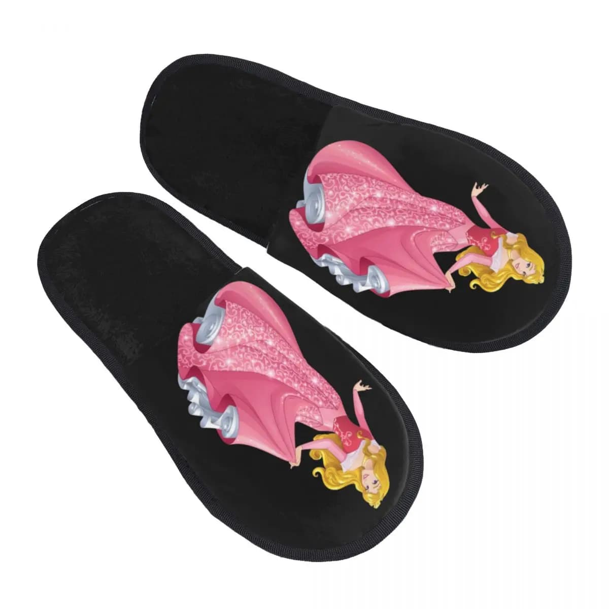 Pantofole da casa personalizzate Maleficent Princess Aurora da donna, comode pantofole da hotel in memory foam