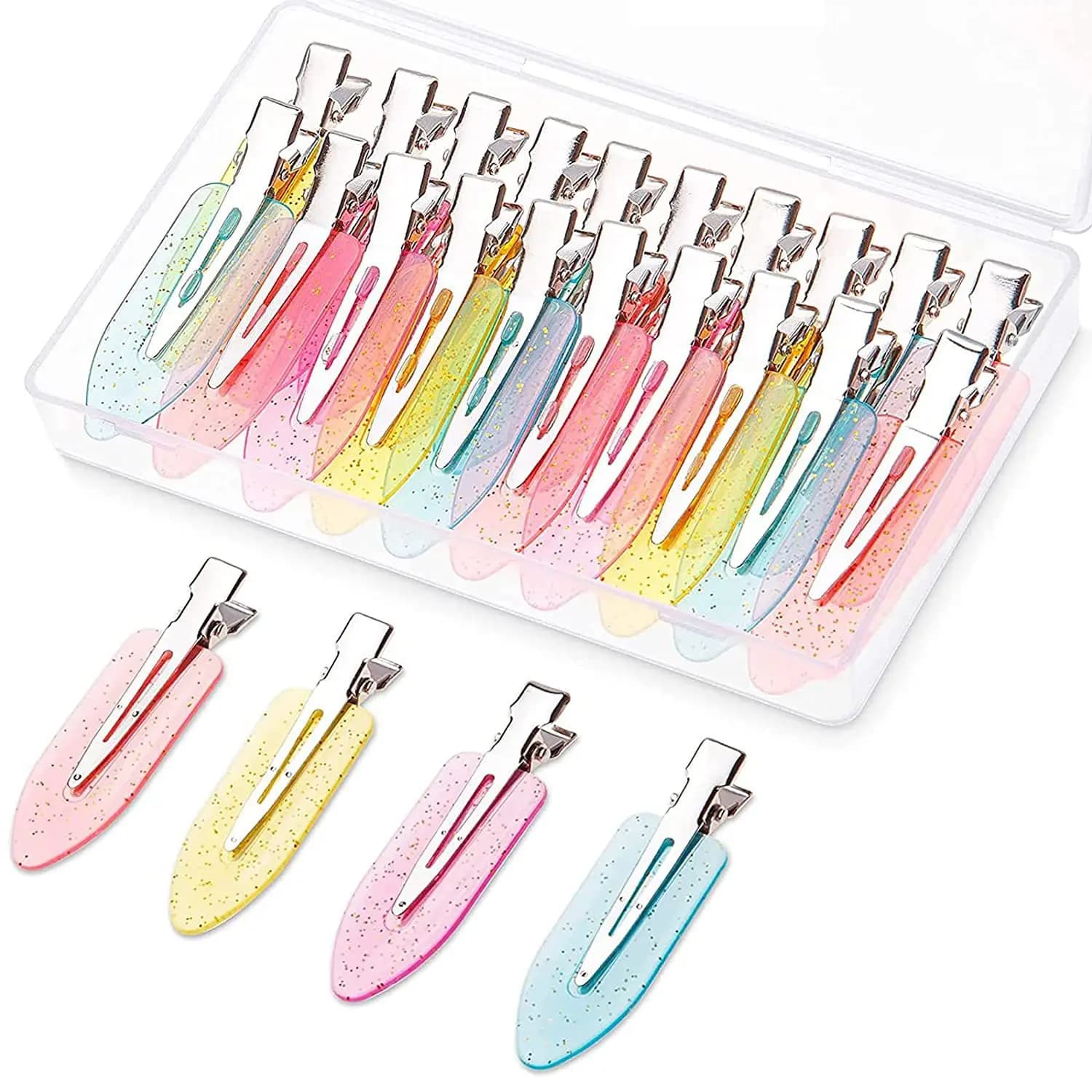 20PCS Salone di bellezza Forcina senza cuciture Styling professionale Parrucchiere Strumenti per trucco Fermagli per capelli per donne Ragazza all'ingrosso