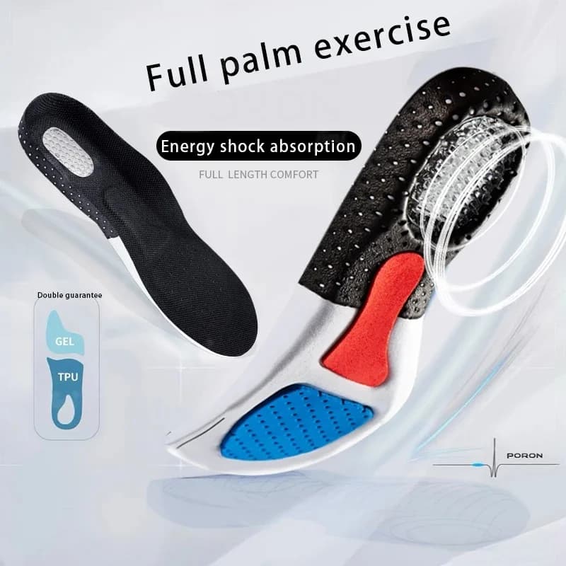 1 paio di scarpe sportive suola sottopiede supporto per arco sport corsa inserto in gel buffer uomo donna assorbimento degli urti elastico confortevole