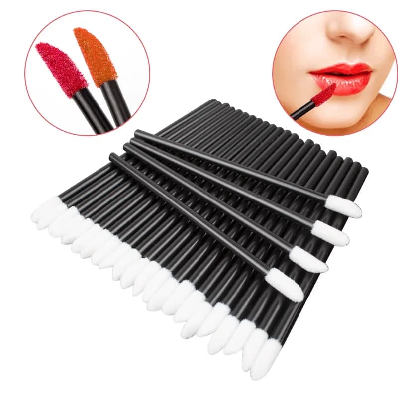 50 pz. Pennelli Monouso per Labbra, Applicatori per Mascara e Rossetto, Micro Pennelli Pulitori per Extension Ciglia