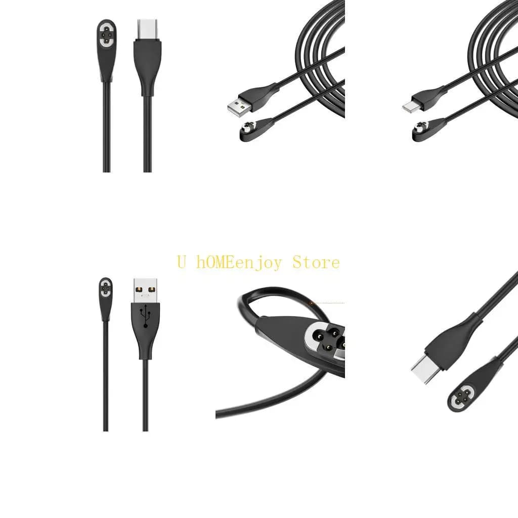 B0KF Portable Travel Friendly Convenient USB Charging Cable Power Adapter for OpenSwim S710 Bone Conduction Earphone