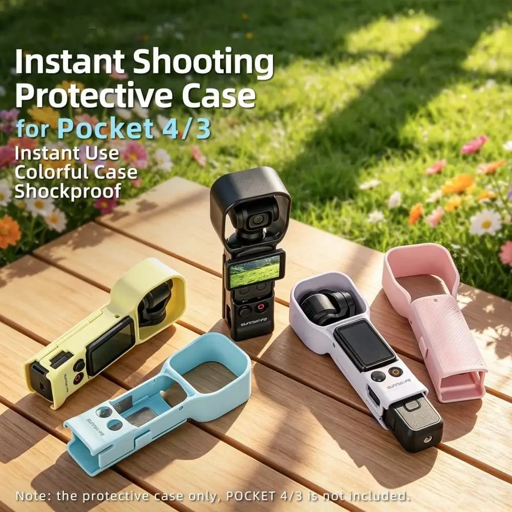 Quick Snap Gimbal Case With Lanyard No-Removal Lens Cover Shockproof Anti-Dust Anti-Drop Protector Compatible Osmo Pocket 4/3