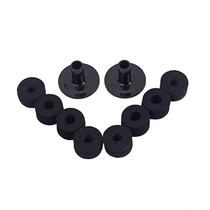 M5TC 10Pcs Plastic Bass Drum Felt Pad Drum Felt Bottom Cover With Shock Absorption