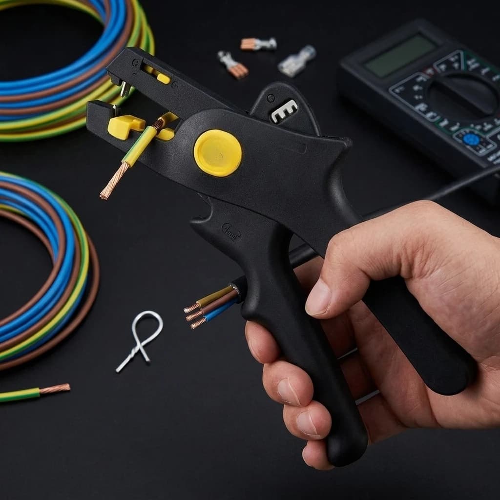 Pinza spelafili automatica D5 multifunzione regolabile di precisione per cavi e fili elettrici