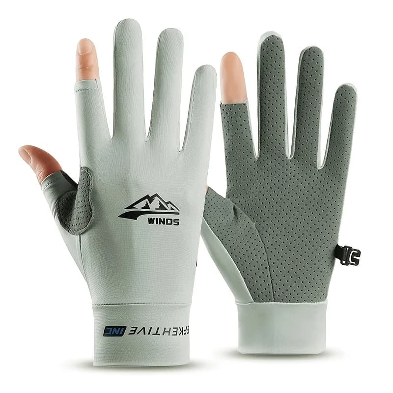 Ice Silk Gloves with Solar Protection for Men and Women, Breathable Breathable Summer Gloves for Open Fishing