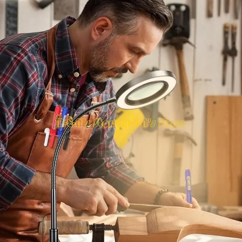 Y1AD Multiuse Desk Lamp With Smartphone owner And Variable lighting For Detailed Projects