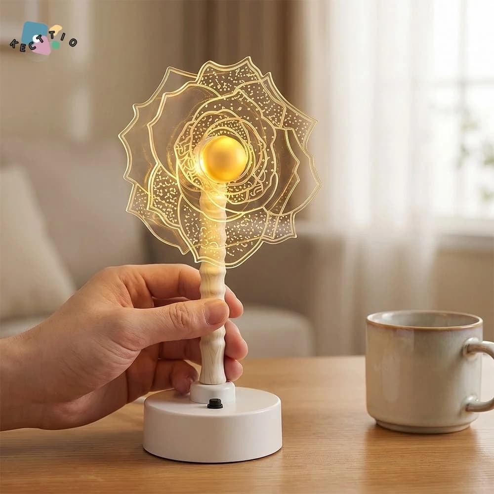 Lampada da Tavolo LED a Farfalla in Acrilico dal Design Minimalista, Illuminazione Ambientale Soffusa, Stile Lussuoso, Lampada da Scrivania LED dal Design Moderno con Protezione per gli Occhi