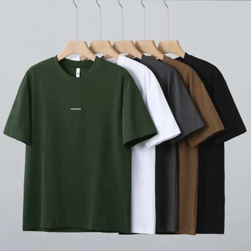 T-shirt casual da uomo versatile con stampa di lettere, unisex, estiva, comoda, semplice, girocollo, a maniche corte