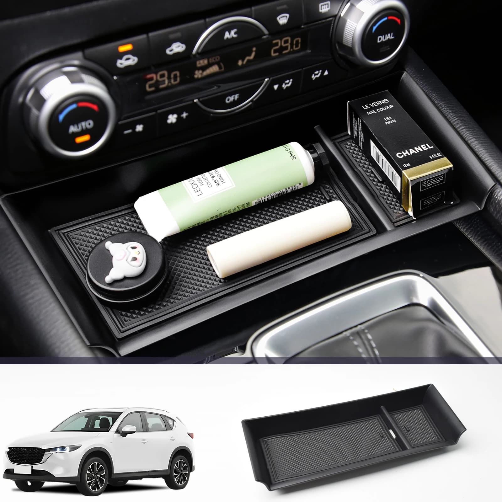 Scatola di immagazzinaggio della console centrale per Mazda CX5 CX-5 2022 2023 2024 Console centrale organizzatore scatola bracciolo secondario accessori ABS per auto