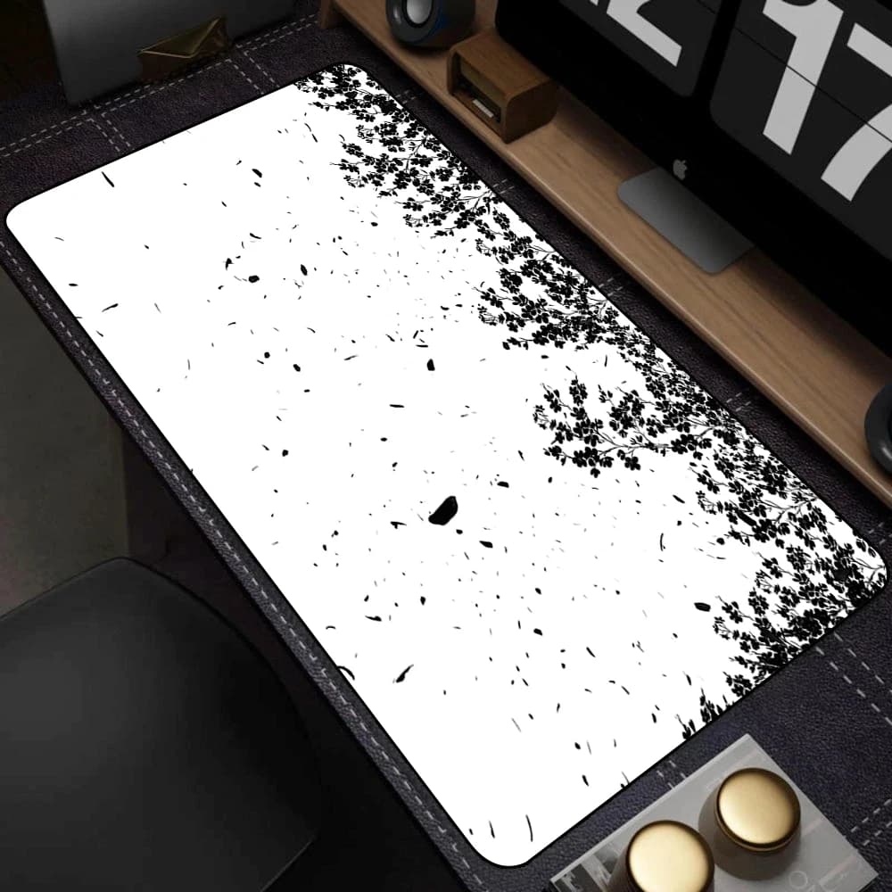 Tappetino da Scrivania con Fiori di Ciliegio Giapponese Bianchi, Tappetino Antiscivolo per Ufficio e Gaming, Tappetino per Tastiera e Mouse, Tappetino per Laptop