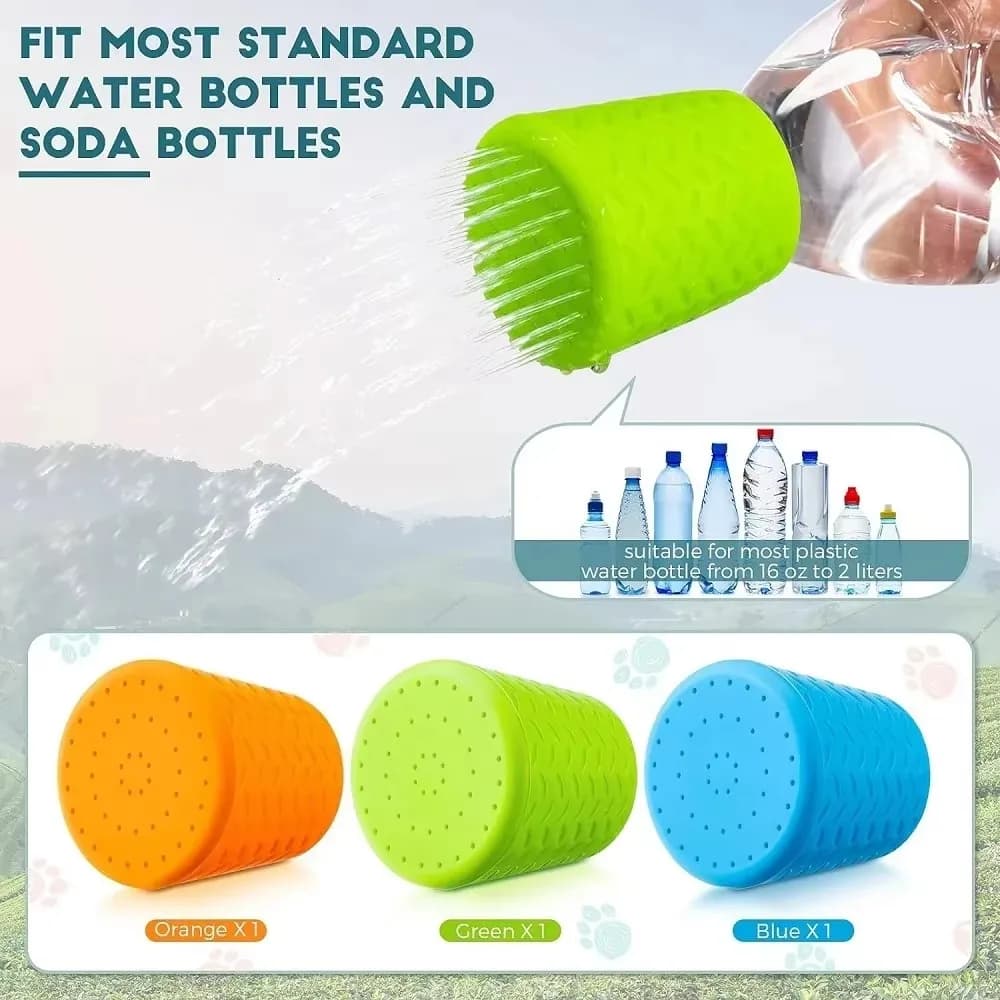 Doccetta Portatile per Cani da Esterno, Spruzzino in Silicone per Animali Domestici, Accessorio per Cani e Gatti per Escursioni, Viaggi, Spiaggia e Campeggio