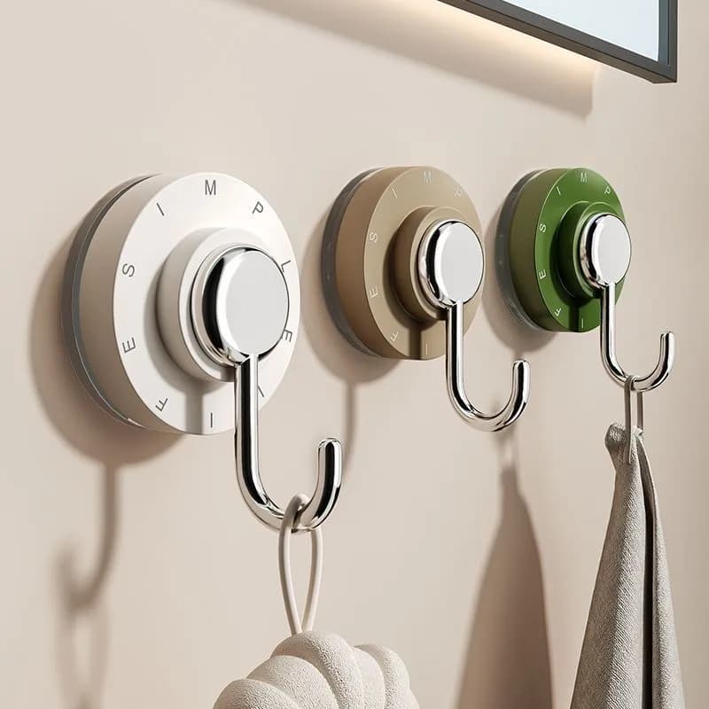 Gancio a ventosa in plastica Forte vuoto senza cuciture, senza punzonatura, per uso domestico, bagno, porta della cucina, bagno, gancio adesivo ZG376