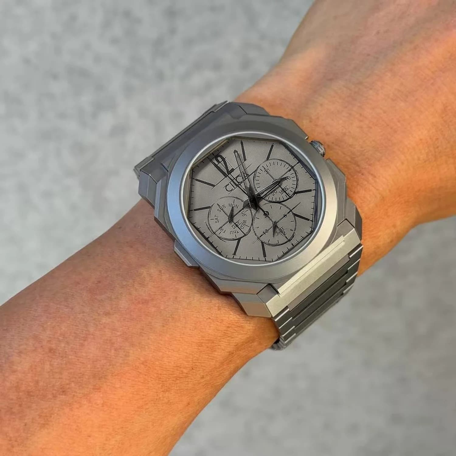 CILOA high-end men's watch with big dial, high quality silver mark, authentic light luxury gift, new 2025 waterproof quartz watch