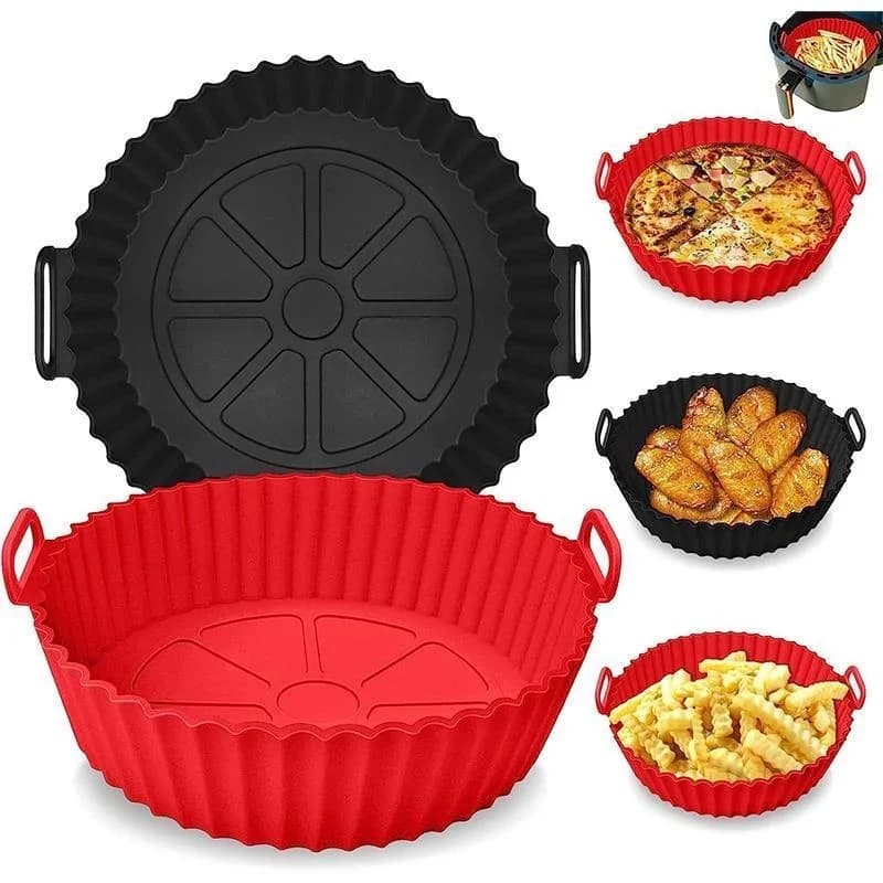 Air Fryer Silicone Covers, Silicone Vase Reusable for Air Fryer, Silicone Frying Covers for Air Fryer Silicone Food Safety, Anti-Agents, Air Fryer Accessories