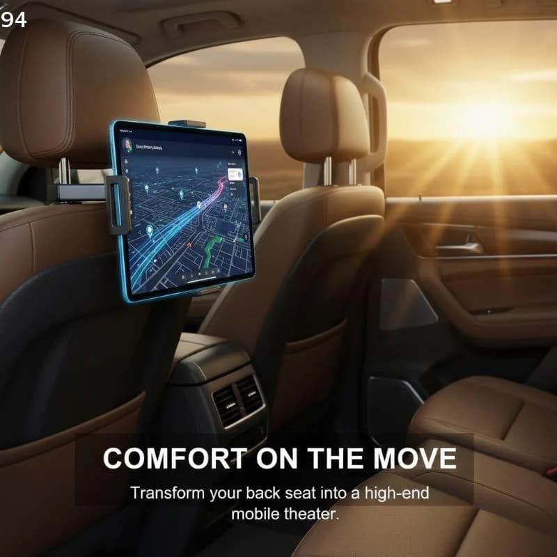 Supporto universale per tablet da auto, rotazione a 360 gradi, per sedile posteriore, supporto per cuscino, portatile da viaggio