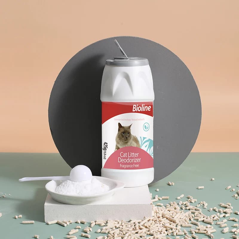 Bioline Cat Litter Deodorizing Powder Odor Eliminator for Comfortable Home Smell Freshener for Cat Litter Box