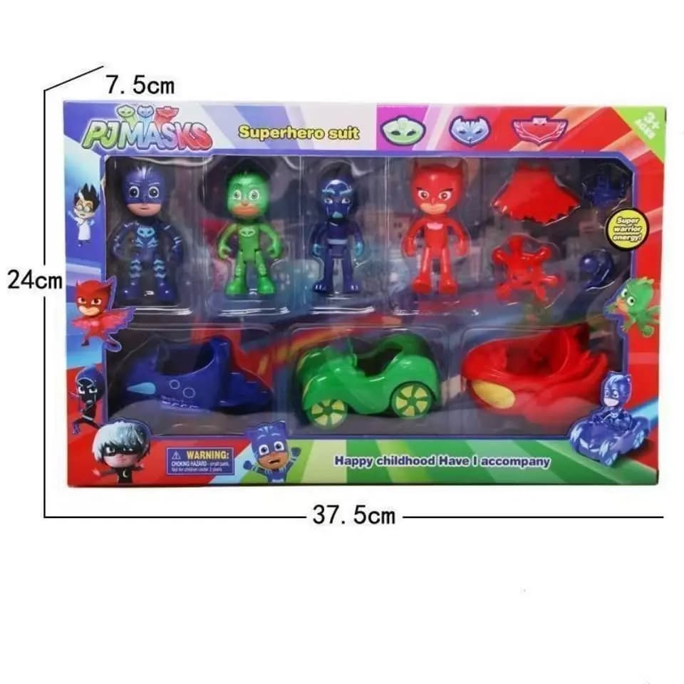Character Set Mask Heroes: Cat, Baby, Owl, Heroine Climber - Children's Toy