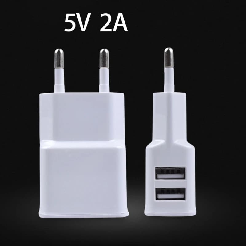Caricabatterie da parete 5V/2A caricatore da muro USB 2 da domestica adattatore alimentazione cubo blocco ricarica rapida per maggior parte dei mobili H8WD