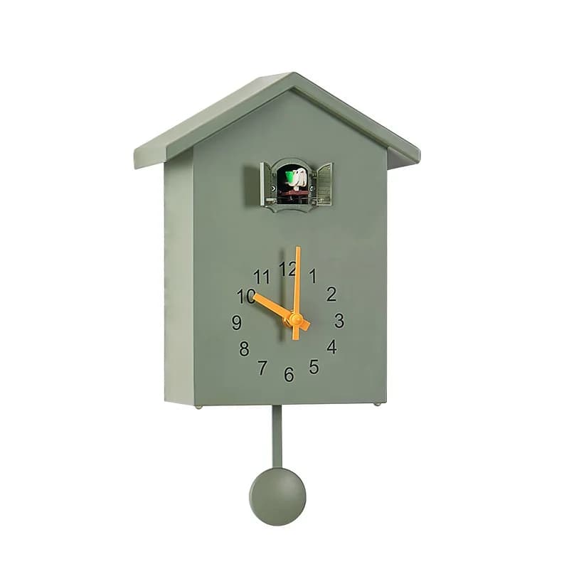 Orologio da parete moderno a cuco Orologi elettronici minimalisti silenziosi per la decorazione del giardino a parete Arredamento della camera da letto del soggiorno