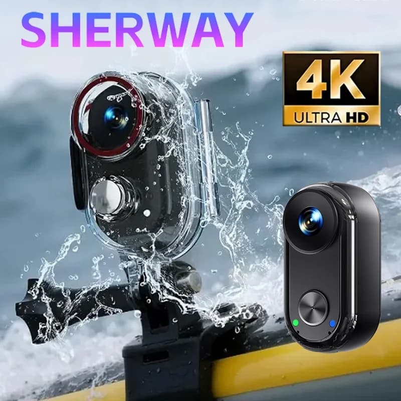 Mini WIFI Aciton Camera EIS Magnetic 4K Tumble Sports Camera POV Portable Bodycam with Charging Case Waterproof Vlog 32G Card