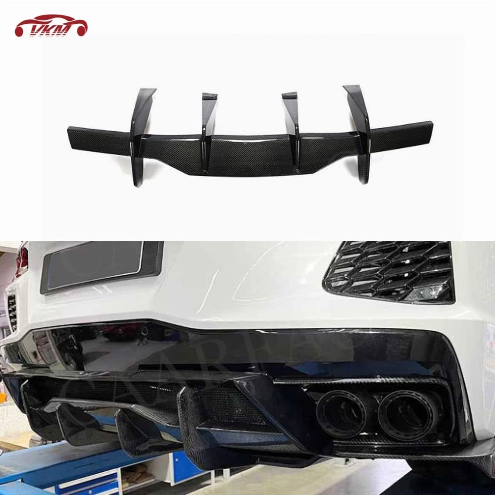 Carbon Fiber Rear Bumper Lip Diffuser Spoiler Splitters Rear Diffuser For Chevrolet Corvette C8 2020-2021 Body Kits FRP