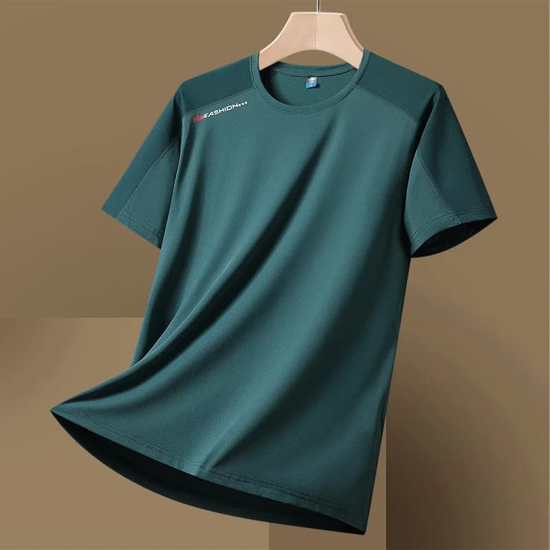 Mens 2026 Running T-Shirts Quick Dry Golf Wear Compression Tee Shirt Basketball Training High Performance Stretch Fabric